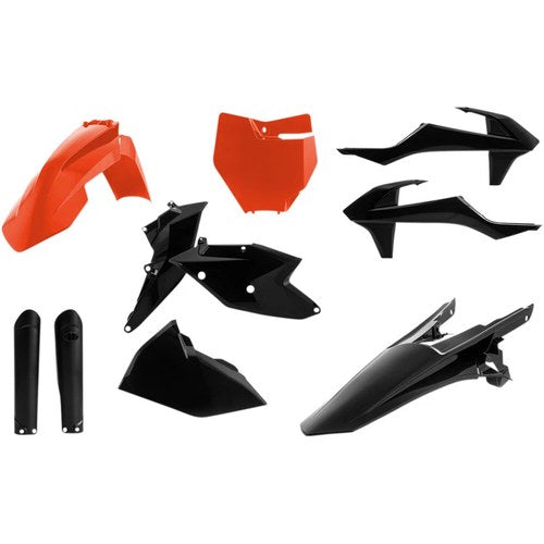 Acerbis Full Replacement Plastic Kit - Orange/Black | 2421065225