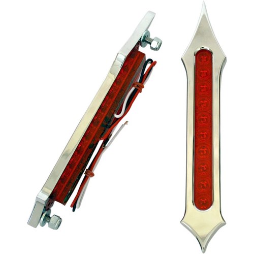 Accutronix Bag Light - Tribal Slotted - Red Lens - Chrome | BL01-LSC