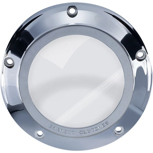 Barnett '07-'18 Big Twin Chrome/Clear Derby Cover | 343-30-43013