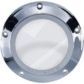 Barnett '07-'18 Big Twin Chrome/Clear Derby Cover | 343-30-43013
