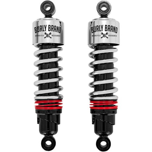 Burly Brand Slammer Plus Shocks - Chrome - Flh | B28-1204