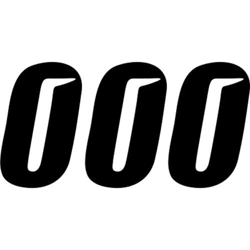 D'Cor Visuals Slash Number Plate - #0 - Black - 6" | 45-29-0