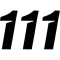 D'Cor Visuals Slash Number Plate - #1 - Black - 4" | 45-27-1