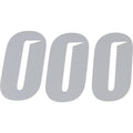 D'Cor Visuals Slash Number Plate - #0 - White - 6" | 45-30-0