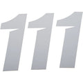 D'Cor Visuals Slash Number Plate - #1 - White - 6" | 45-30-1