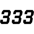 D'Cor Visuals Race Number Plate - #3 - Black - 6" | 45-35-3