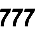 D'Cor Visuals Race Number Plate - #7 - Black - 4" | 45-33-7