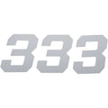 D'Cor Visuals Race Number Plate - #3 - White - 6" | 45-36-3