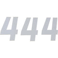 D'Cor Visuals Race Number Plate - #4 - White - 6" | 45-36-4