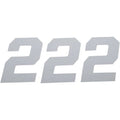 D'Cor Visuals Race Number Plate - #2 - White - 4" | 45-34-2