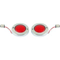 Custom Dynamics LED Flat Turn Signals, 1156, Chrome, Red Lens | PB-FB-R-1156CR