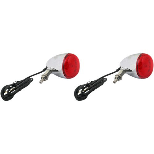 Custom Dynamics ProBEAM Universal Turn Signals - Chrome/Red | PB-UNV-RTS-RR-C