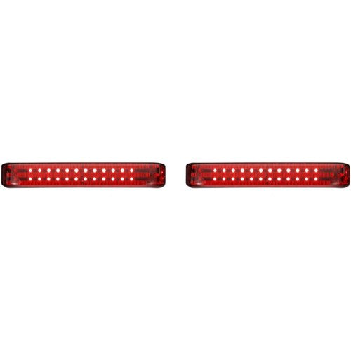 Custom Dynamics Saddlebag LED Lights - Sequential - Black/Red | PB-SBSEQ-SS8-BR