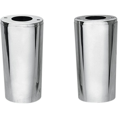 Drag Specialties Fork Slider Covers - Chrome - Smooth - Extended +2" | 74538BX