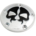 Drag Specialties Point Cover Split Skull - Chrome - 5 Hole | 78040B2