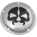 Drag Specialties Split Skull Derby Cover - Chrome - 5-Hole | 78043B2