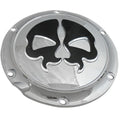 Drag Specialties Split Skull Derby Cover - Chrome | 78044B2