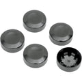 Drag Specialties Rear Pulley Bolt Cover - Black | D26-0152B