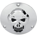 Drag Specialties Skull Derby Cover - Chrome - 3 Hole | 33-0061-PC