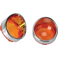 Drag Specialties Visor-Style Bezel/Lenses - Amber | L22-6828A