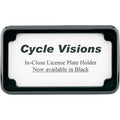 Cycle Visions Beveled License Plate Frame - Black | CV-4615B