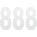 Factory Effex FX Number 8 - White - 6" | 02-4468