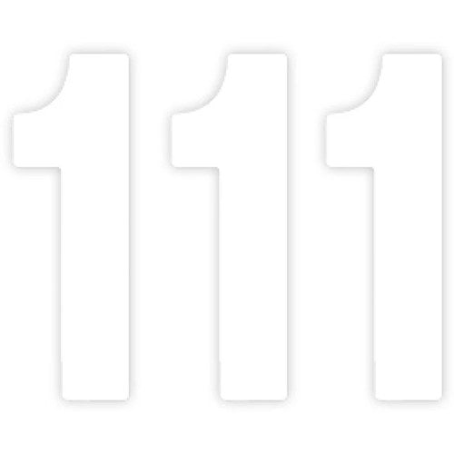 Factory Effex Mini Pro Number 1 - White - 5" | 03-0201