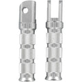 Emgo Front Footpegs - Silver - Yamaha | 50-11241