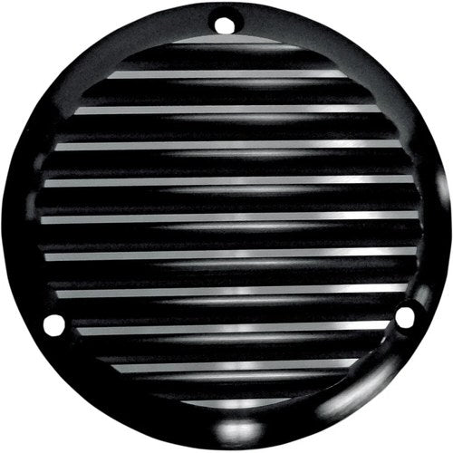 Joker Machine Derby Cover - Black - Finned - 3-Hole | 06-98TC