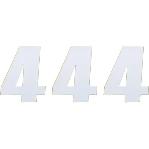 Moose Racing Race Number 4 - White - 4.5" | 80004