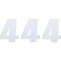 Moose Racing Race Number 4 - White - 4.5" | 80004