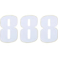 Moose Racing Race Number 8 - White - 4.5" | 80008