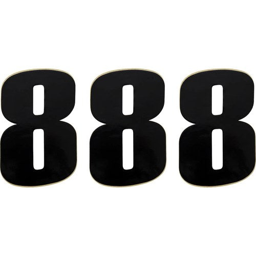 Moose Racing Race Number 8 - Black - 6" | 80118