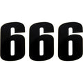 Moose Racing Race Number 6 - Black - 6" | 80116