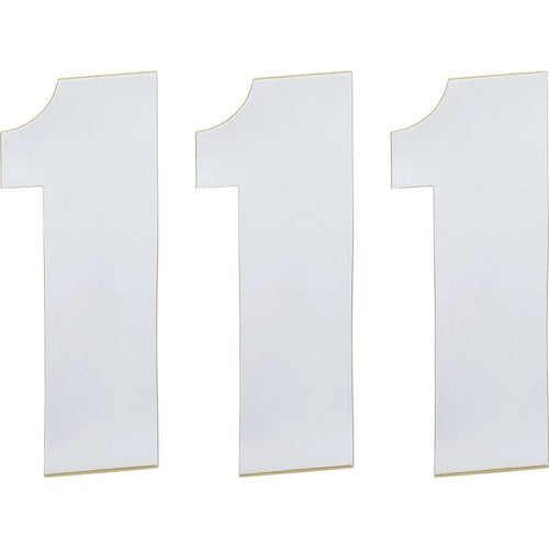 Moose Racing Race Number 1 - White - 6" | 80101