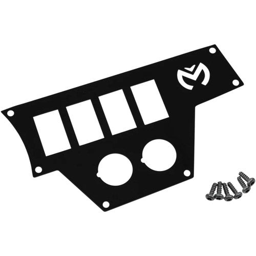 Moose Utility Division Large Dash Plate - Right - Black - Rzr | 100-4370-PU