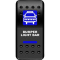 Moose Utility Division Rocker Switch - Bumper Light Bar - Blue | BLB-PWR
