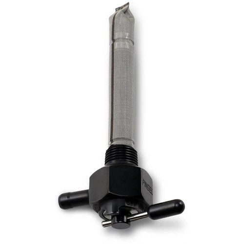 Pingel Fuel Valve - Black Chrome - 3/8" Npt - Hex | 6211-CHBLK