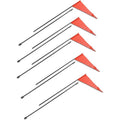 Safety Vehicle Emblem Flag and Pole - 6' Black Pole - 5 Pack | 7 Black