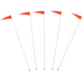 Safety Vehicle Emblem Flag and Pole - 6' White Pole - 5 Pack | 9B