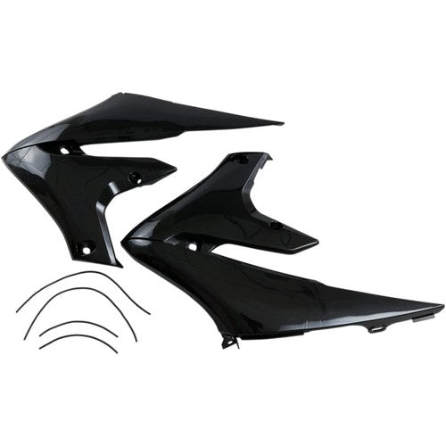 UFO Radiator Shrouds - Yzf 450 - Black | YA04858-001