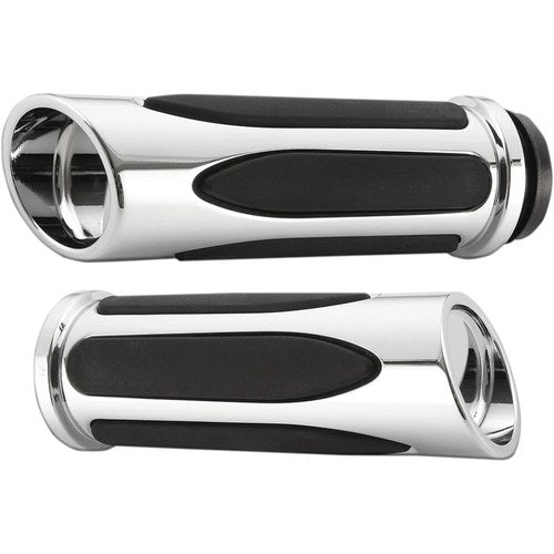 Arlen Ness - 07-052 - Deep Cut Comfort Grips, Chrome