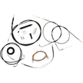 LA Choppers Complete Braided Handlebar Cable/Brake Line Kit | LA-8210KT2A-08B