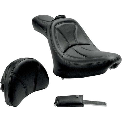 Saddlemen King 2-Up Seat - Backrest - Softail (Black) 816HFJ