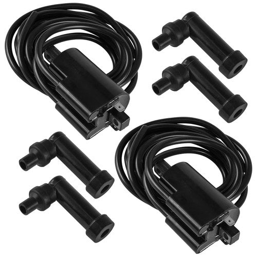2x Ignition Coil With Spark Plug Caps For Yamaha XJ550 Seca 1981 1982 1983