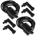 2x Ignition Coil With Spark Plug Caps For Yamaha XJ550 Seca 1981 1982 1983