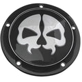 Drag Specialties Split Skull Derby Cover - Black - 5-Hole | 78043BB2