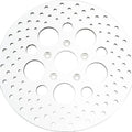 HardDrive Drilled Vented Front Brake Rotor, Stainless Steel Polished | 144613