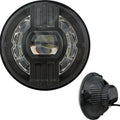 Cyron Headlight 7" Beast 2 Pitch Black W/Driving Light | ABIG7B2-BN
