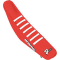 D'Cor Visuals Seat Cover Red W/White Ribs Hon | 30-10-127